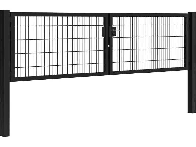 Dubbele draaipoort, Breedte 300 cm x H. 100 cm, type THOR