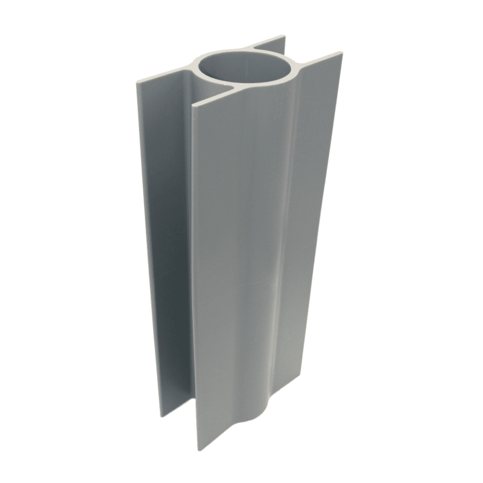 Betonplaathouder PVC diam. 48mm x 300mm zonder voetje (GRIJS)