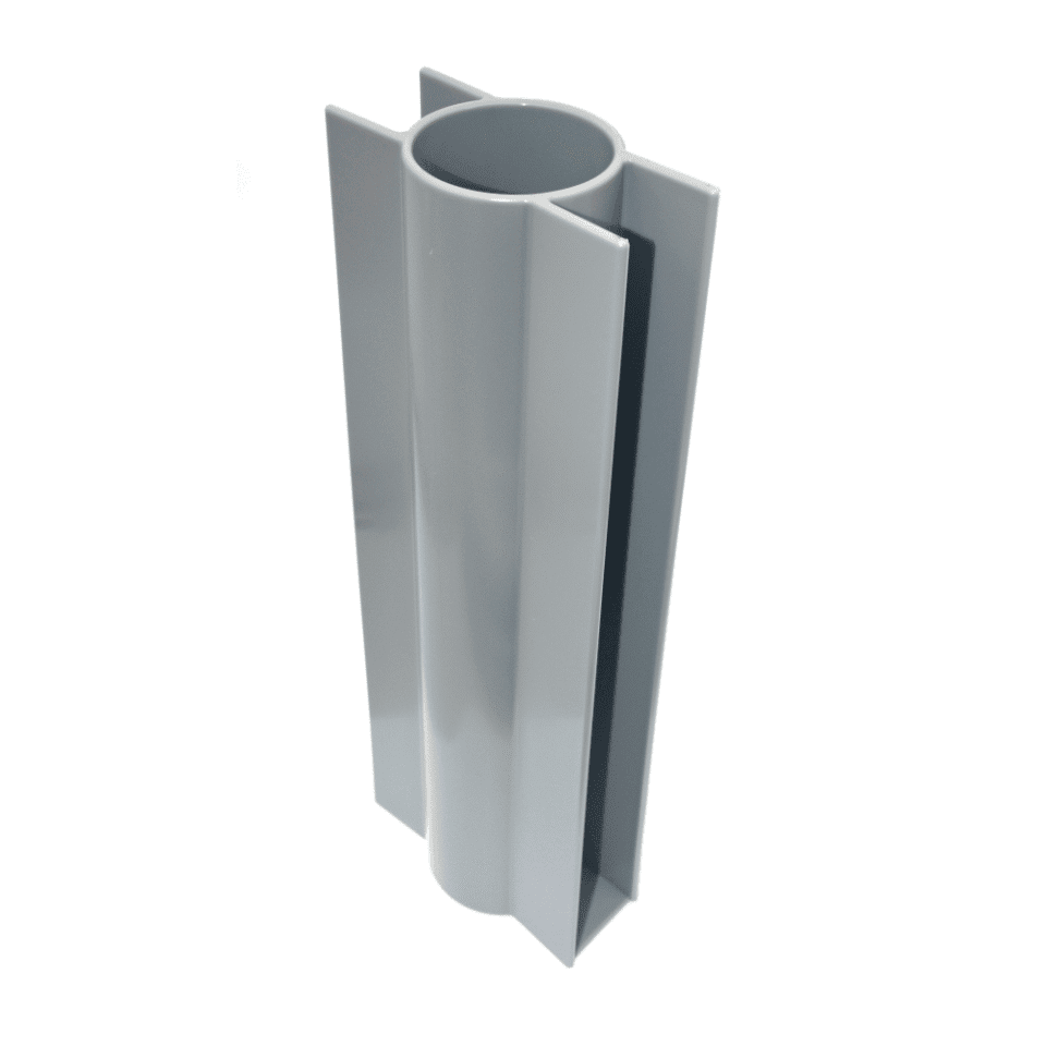 Betonplaathouder PVC diam. 60mm x 380mm met voetje (GRIJS)
