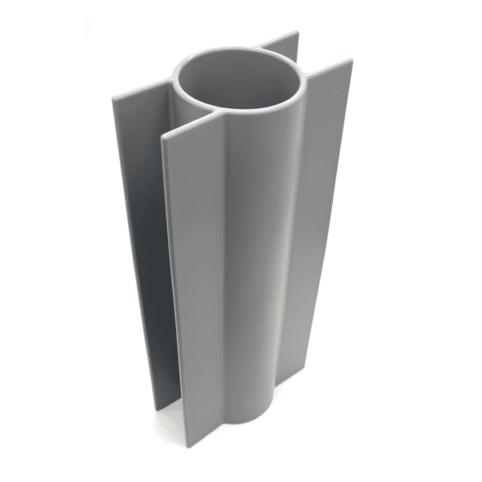 Betonplaathouder PVC diam. 60mm x 280mm zonder voetje (GRIJS)