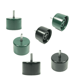 Einddop PVC diam. 42mm met RVS pin diam. 6mm