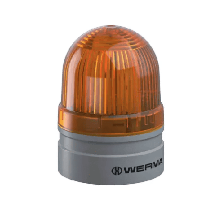 Waarschuwingsknipperlicht type WERMA EvoSIGNAL Mini TwinLIGHT 24V AC/DC YE