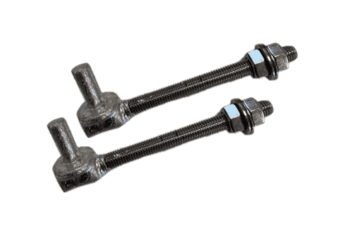 Scharnierset RVS voor tuinpoort kader 40/40mm - M12 x 150mm