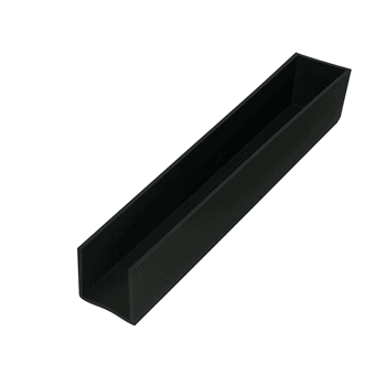 Betonplaathouder PVC U-model L. 300mm (ZWART)